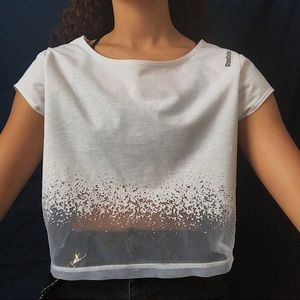 White Reebok Crop Top